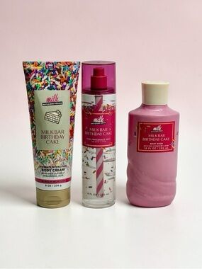 NWT Bath & Body Works Milk Bar Birthday Cake Gift Set Limited Edition Body Care